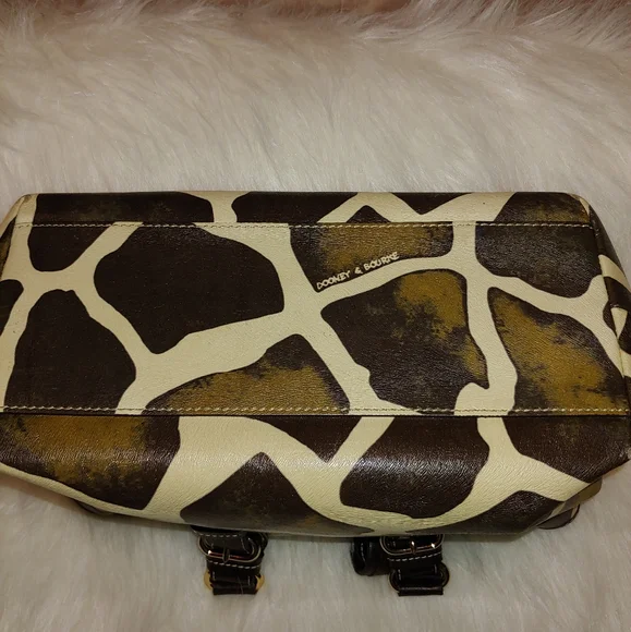 Dooney & Burke Leather Giraffe Satchel Bag - Picture 8 of 9